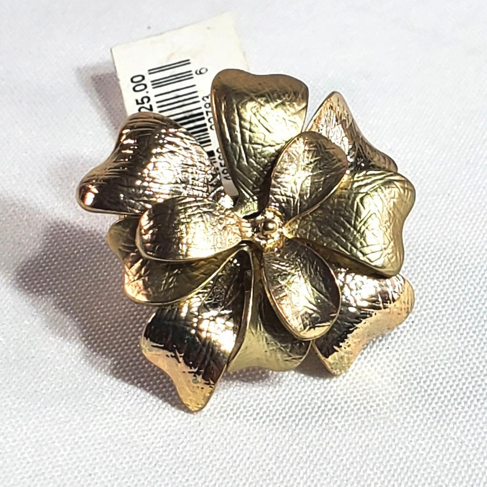 Gold Flower Adjustable Stretch Ring For Women NWT